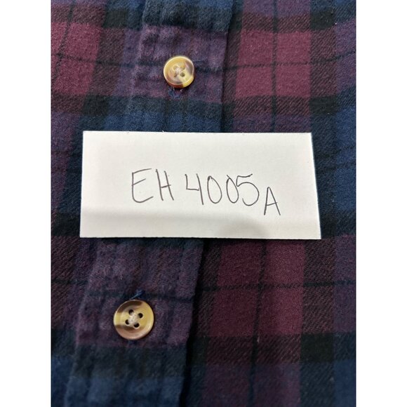Boca Classics Mens Plaid Button-Up Shirt Cotton Flannel Burgundy Blue Sz XL - Picture 8 of 9
